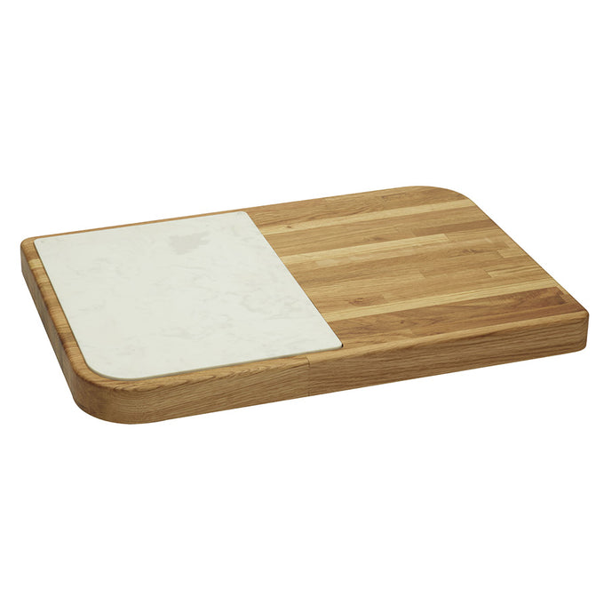 Legnoart Grand Cheese Oak Wood Cheese Plate with Marble Insert
