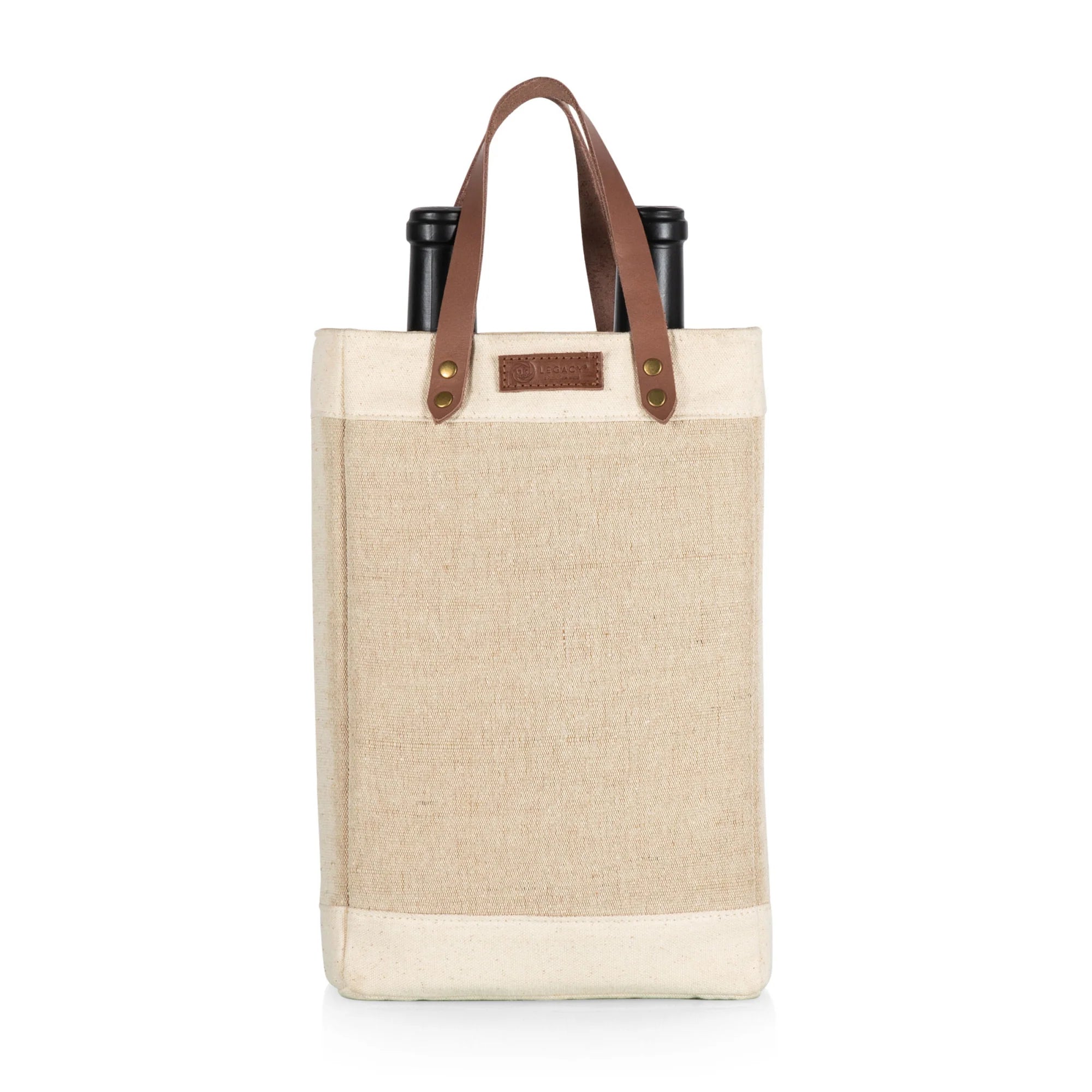 Legacy Pinot Jute 2 Bottle Insulated Wine Bag