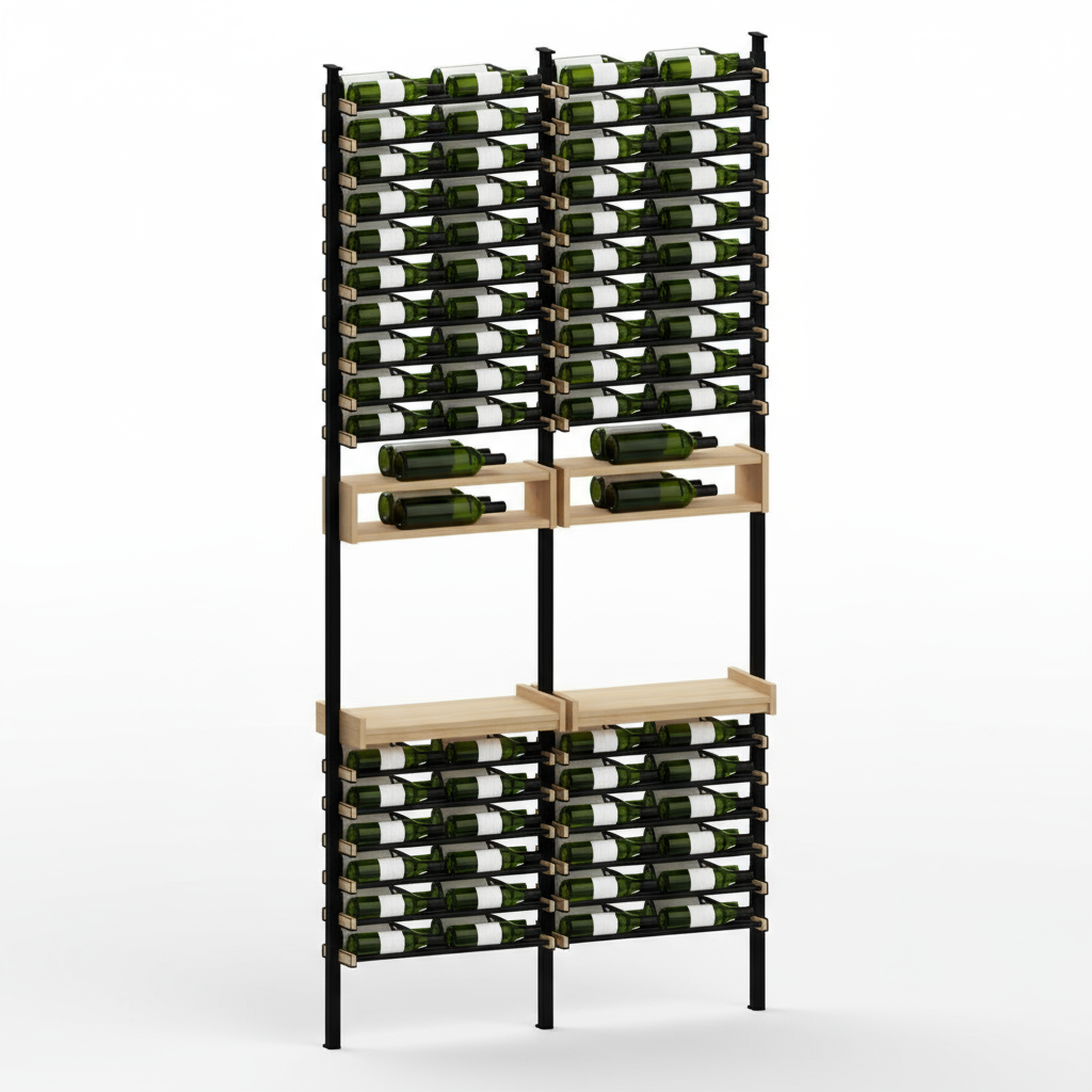 Premier Cru Wine Racks Premier Cru Modern - Complete - MONVESSA (57 1/4" Wide) - 2 Bottles Deep