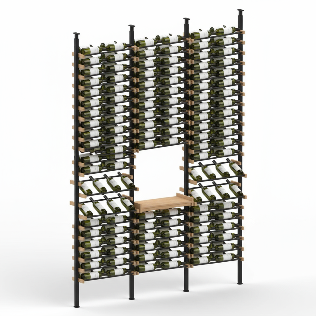 Premier Cru Wine Racks Premier Cru Modern - Complete - ROVELLE (85 1/4" Wide) - 2 Bottles Deep
