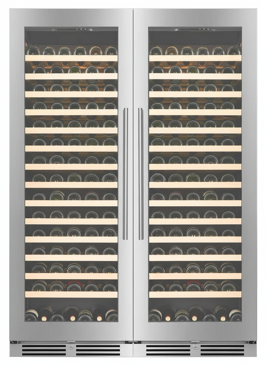 Vantaggio Wine Cellars V164 Single Zone Wine Cabinet Stainless Steel Doppio