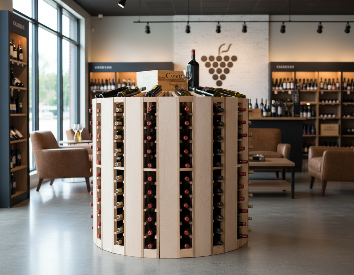 Casier à vin en bois Retail 21 Rounder