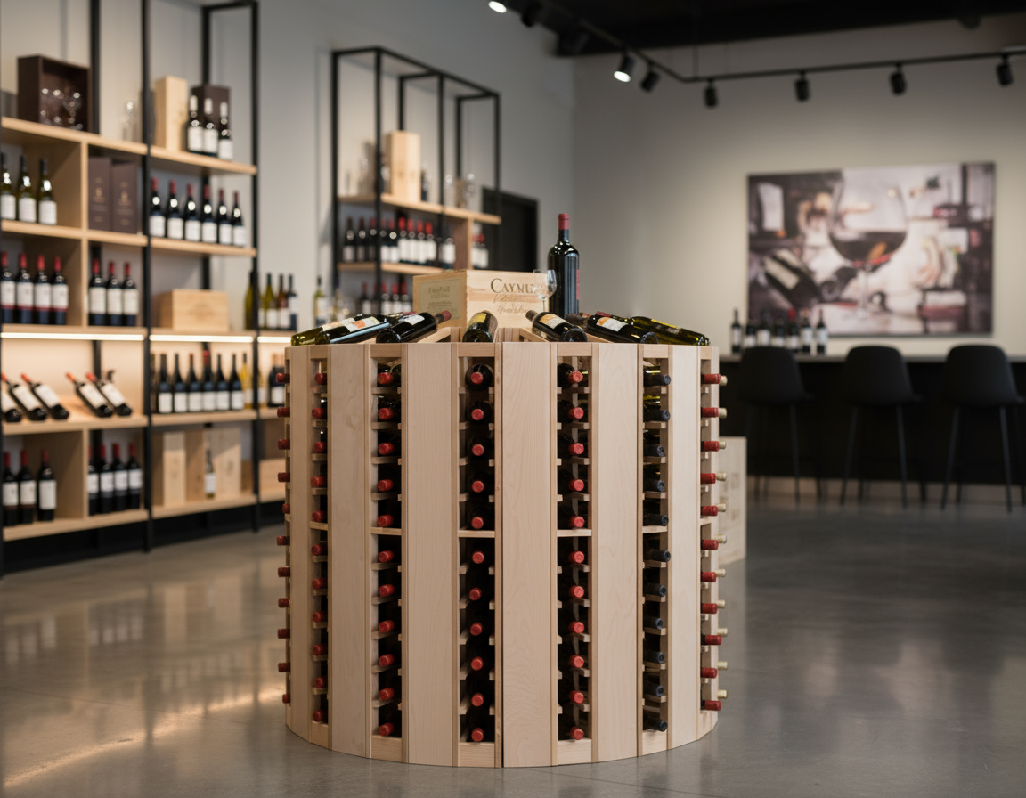 Casier à vin en bois Retail 21 Rounder