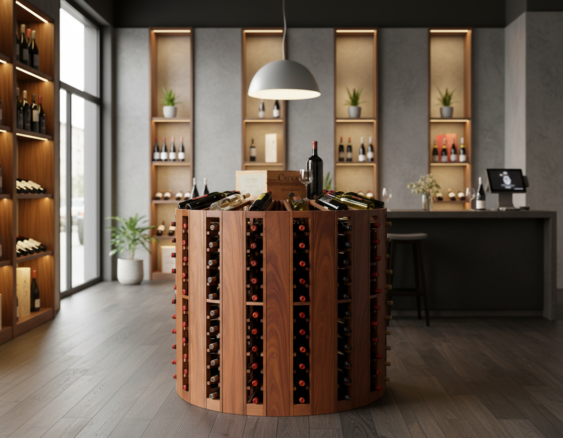 Casier à vin en bois Retail 21 Rounder