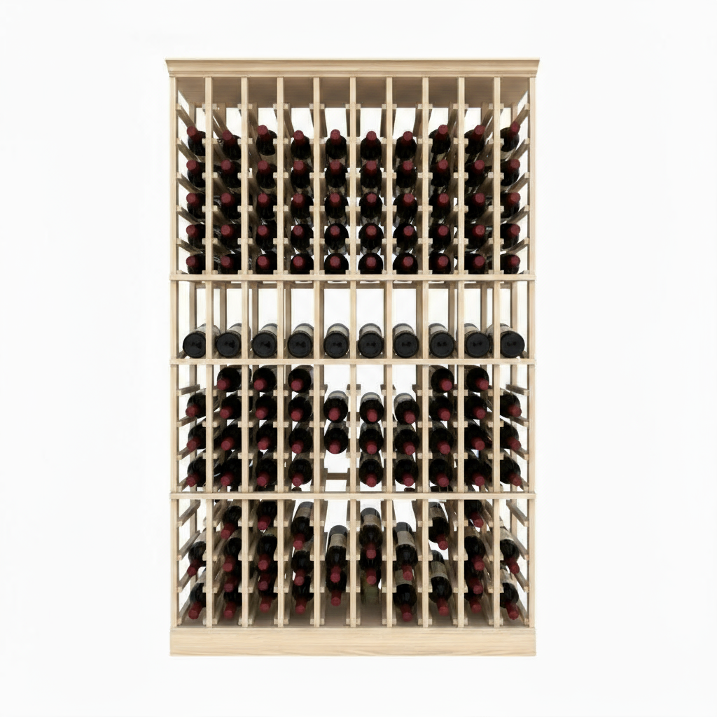 Étagère en bois premium Premier Cru standard pleine hauteur (750 ml) 9 colonnes