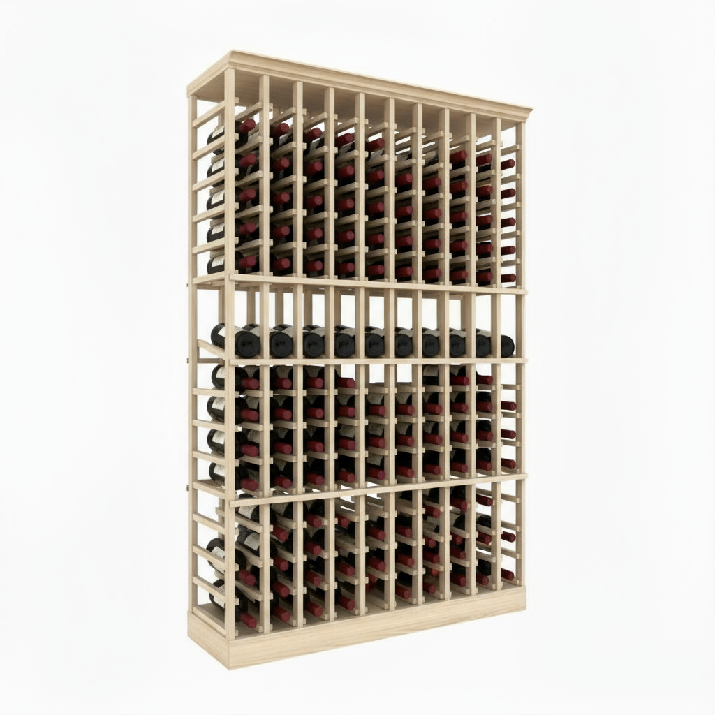 Étagère en bois premium Premier Cru standard pleine hauteur (750 ml) 9 colonnes