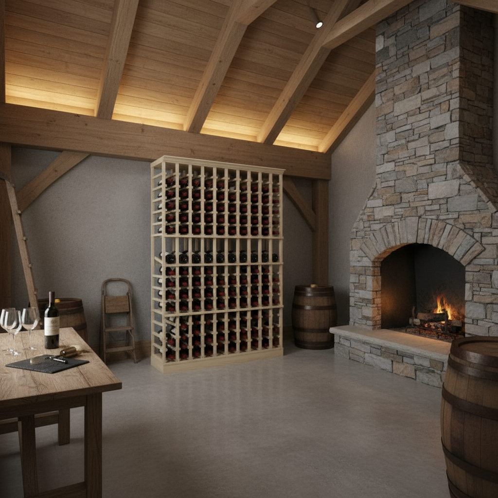 Étagère en bois premium Premier Cru standard pleine hauteur (750 ml) 9 colonnes