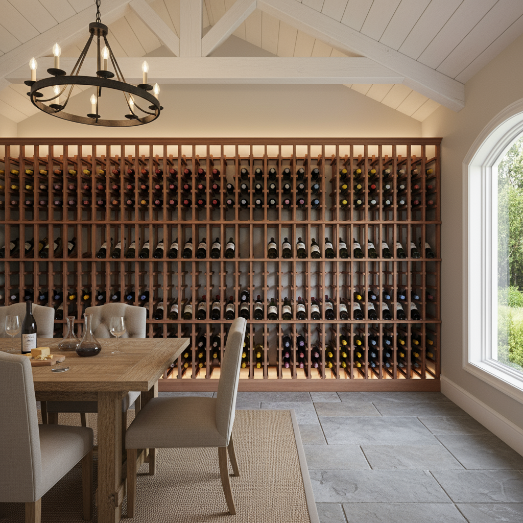 Étagère en bois premium Premier Cru standard pleine hauteur (750 ml) 9 colonnes