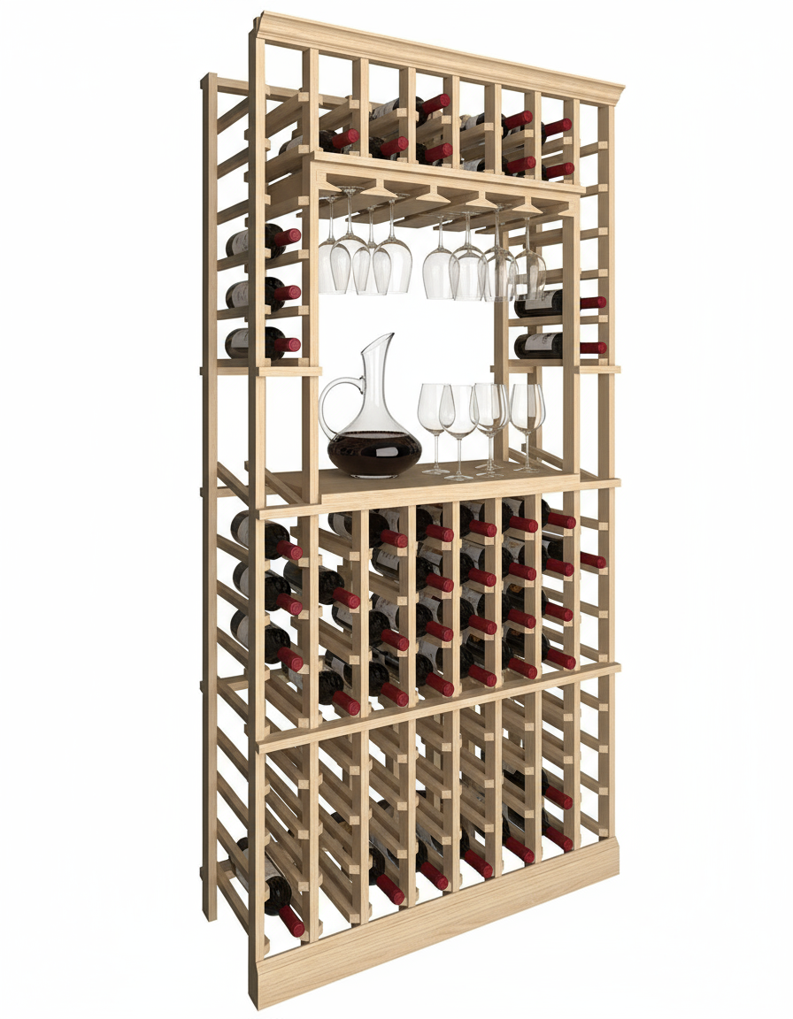 Tasting Niche with Standard Bottle 750ml - Premier Cru Premium Wooden Racking