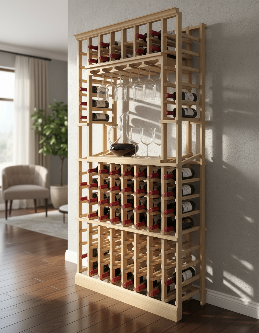 Tasting Niche with Standard Bottle 750ml - Premier Cru Premium Wooden Racking