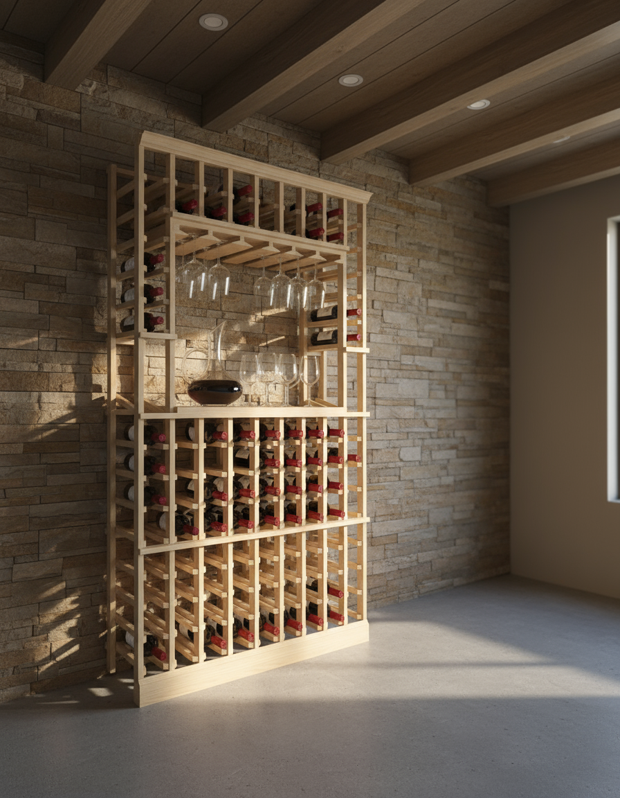 Tasting Niche with Standard Bottle 750ml - Premier Cru Premium Wooden Racking