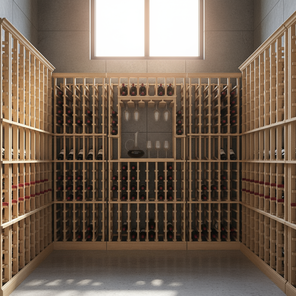 Tasting Niche with Standard Bottle 750ml - Premier Cru Premium Wooden Racking