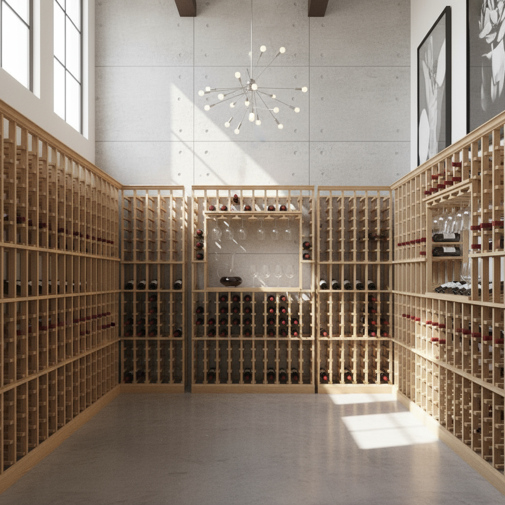 Tasting Niche with Standard Bottle 750ml - Premier Cru Premium Wooden Racking