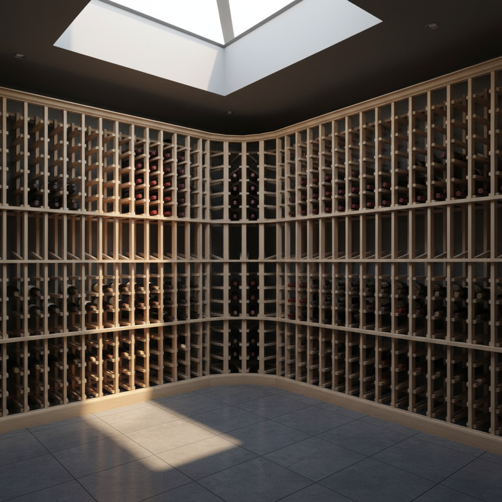 Casier à vin à coins arrondis - Rangement en bois Premium Premier Cru
