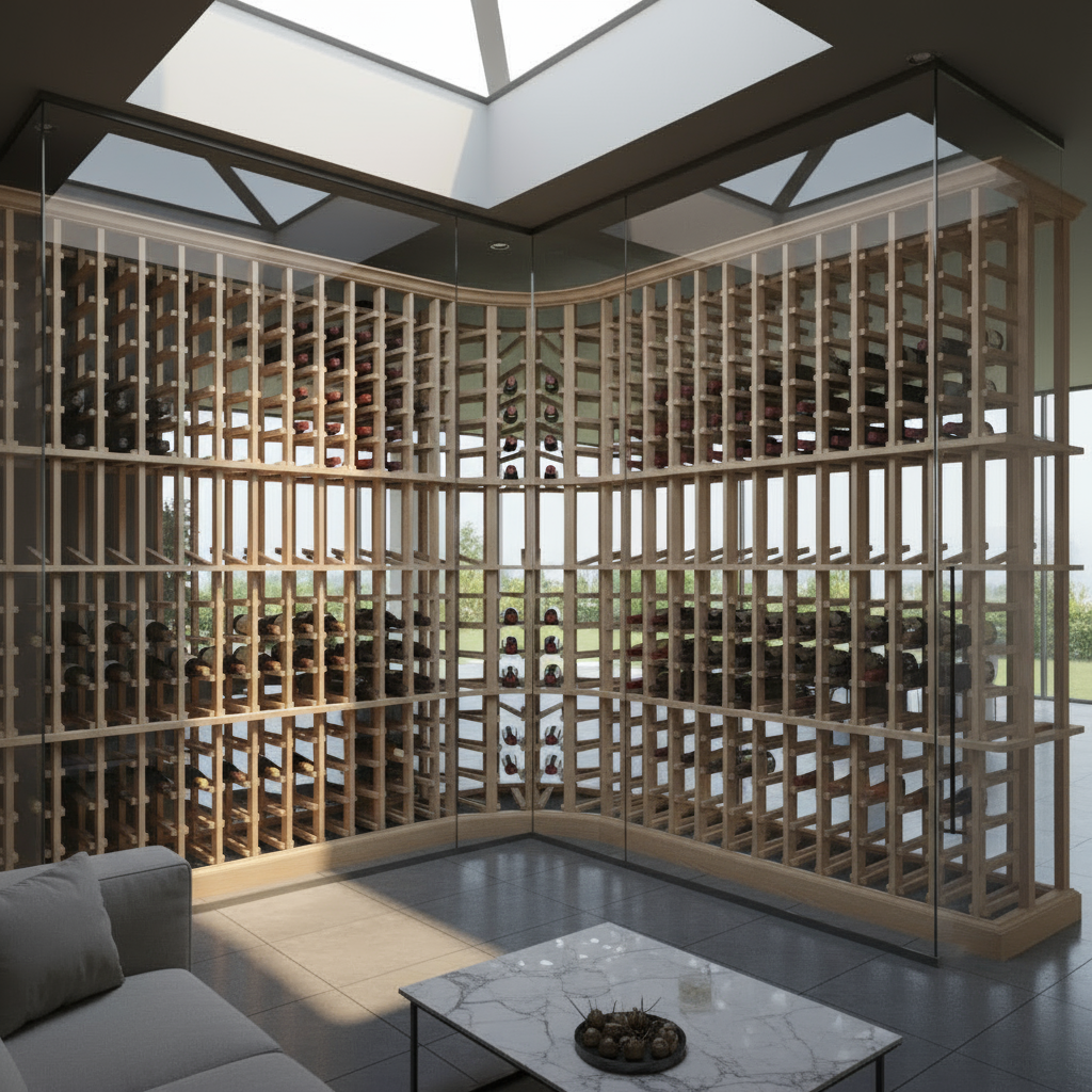 Casier à vin à coins arrondis - Rangement en bois Premium Premier Cru