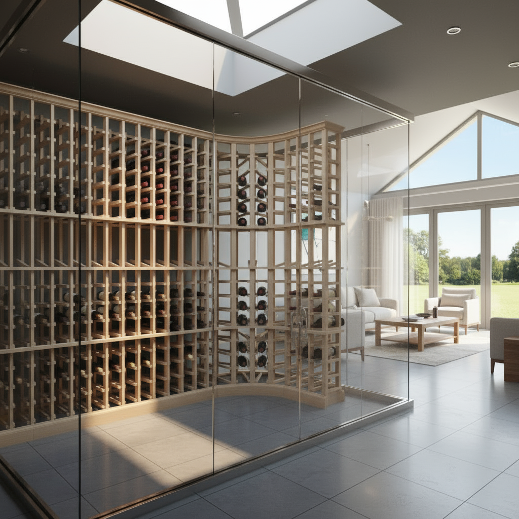 Casier à vin à coins arrondis - Rangement en bois Premium Premier Cru