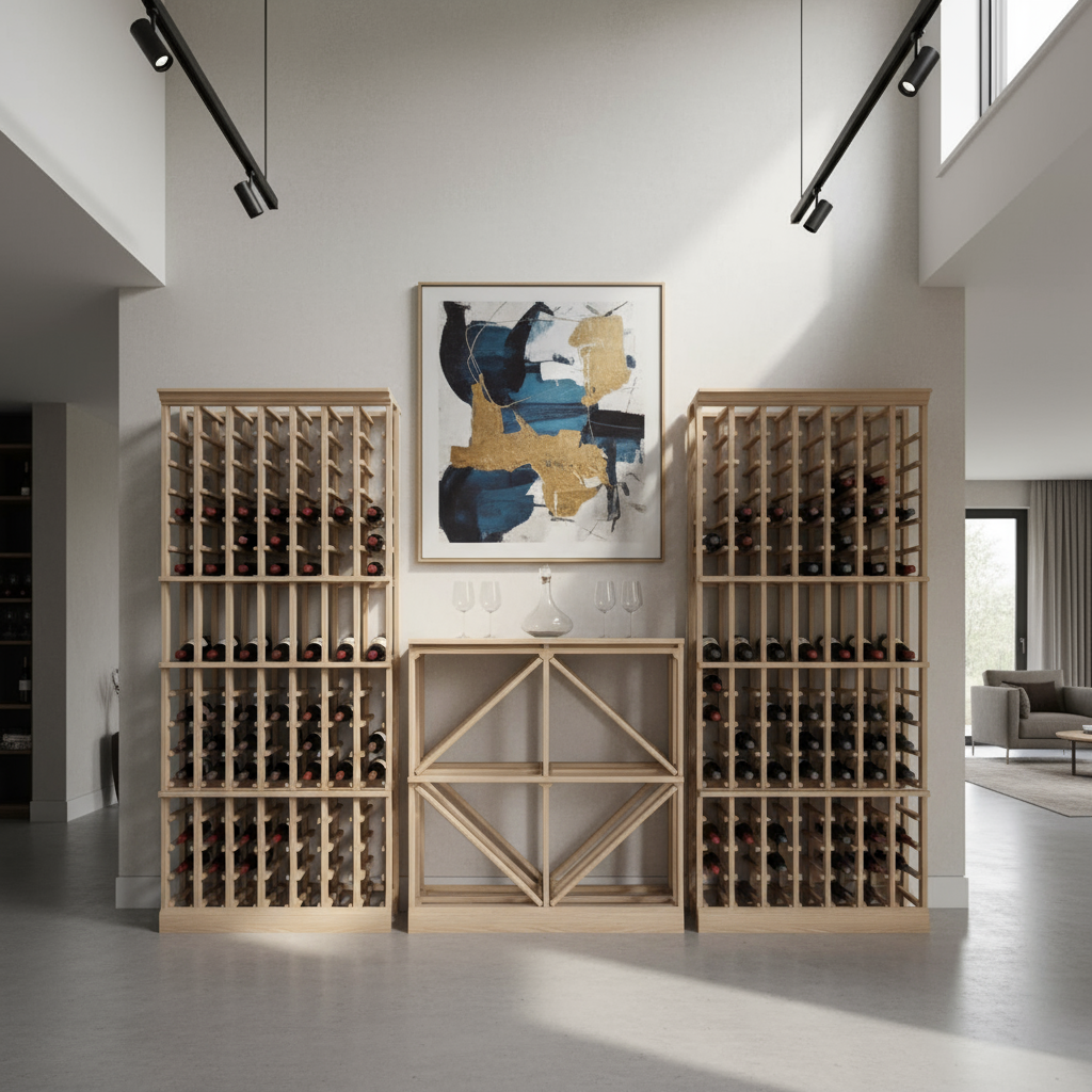Half Height Diamond Bin - Premier Cru Premium Wooden Racking