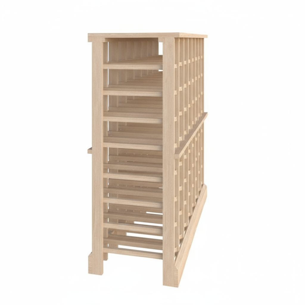 Demi-hauteur standard (750ml) 9 colonnes - Rangement en bois premium Premier Cru