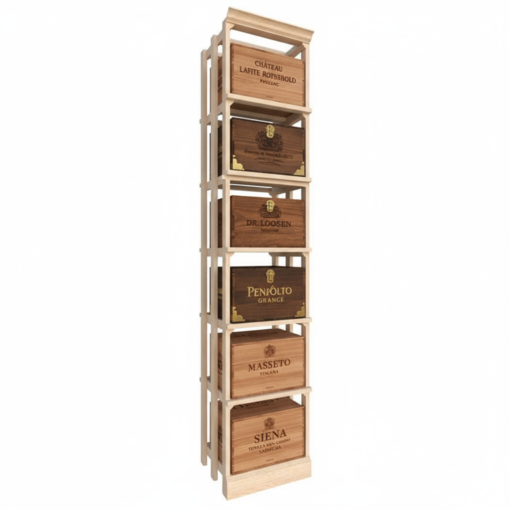 Casier 12 Bouteilles - Rangement en Bois Premium Premier Cru