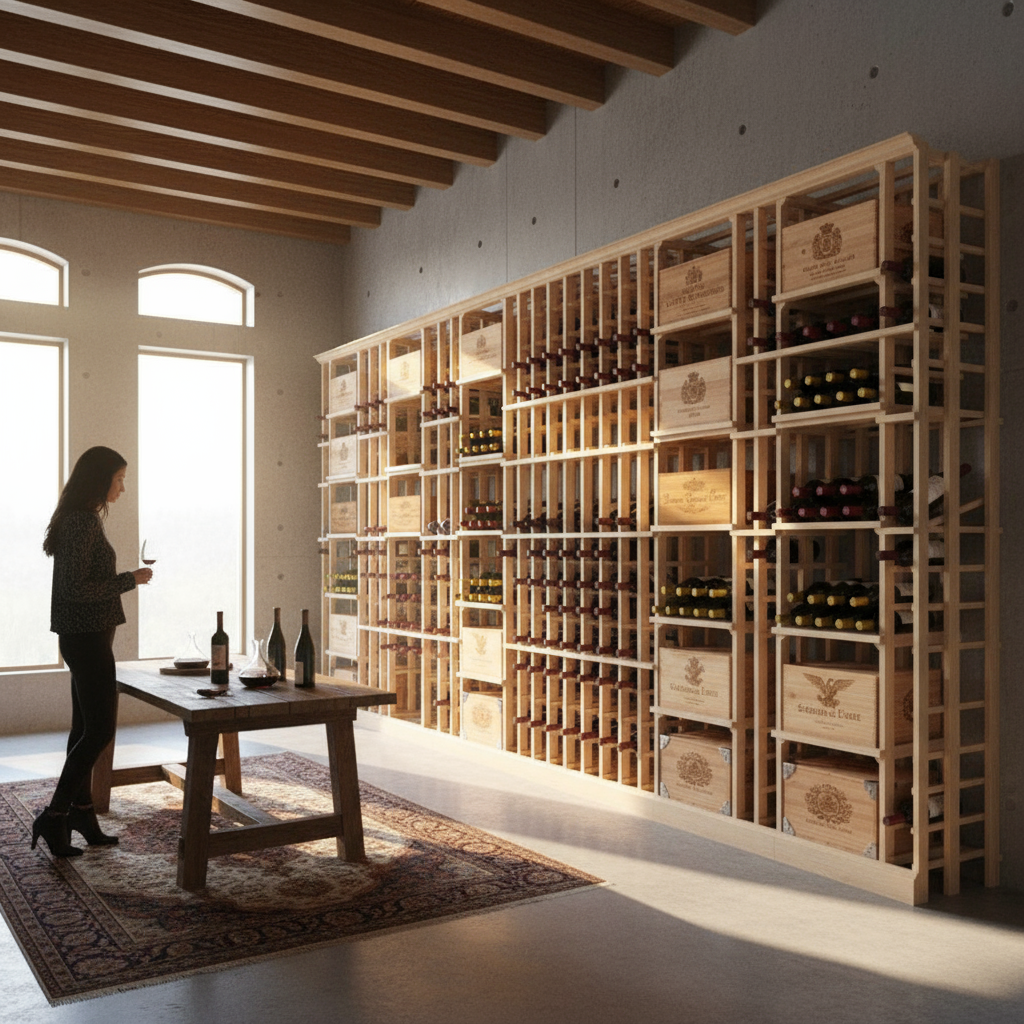 Casier 12 Bouteilles - Rangement en Bois Premium Premier Cru