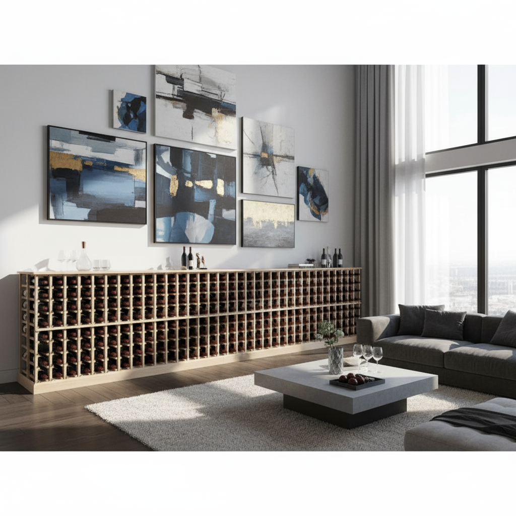Premier Cru Wine Racks Standard (750ml) Double Deep Island - Premier Cru Premium Wooden Racking