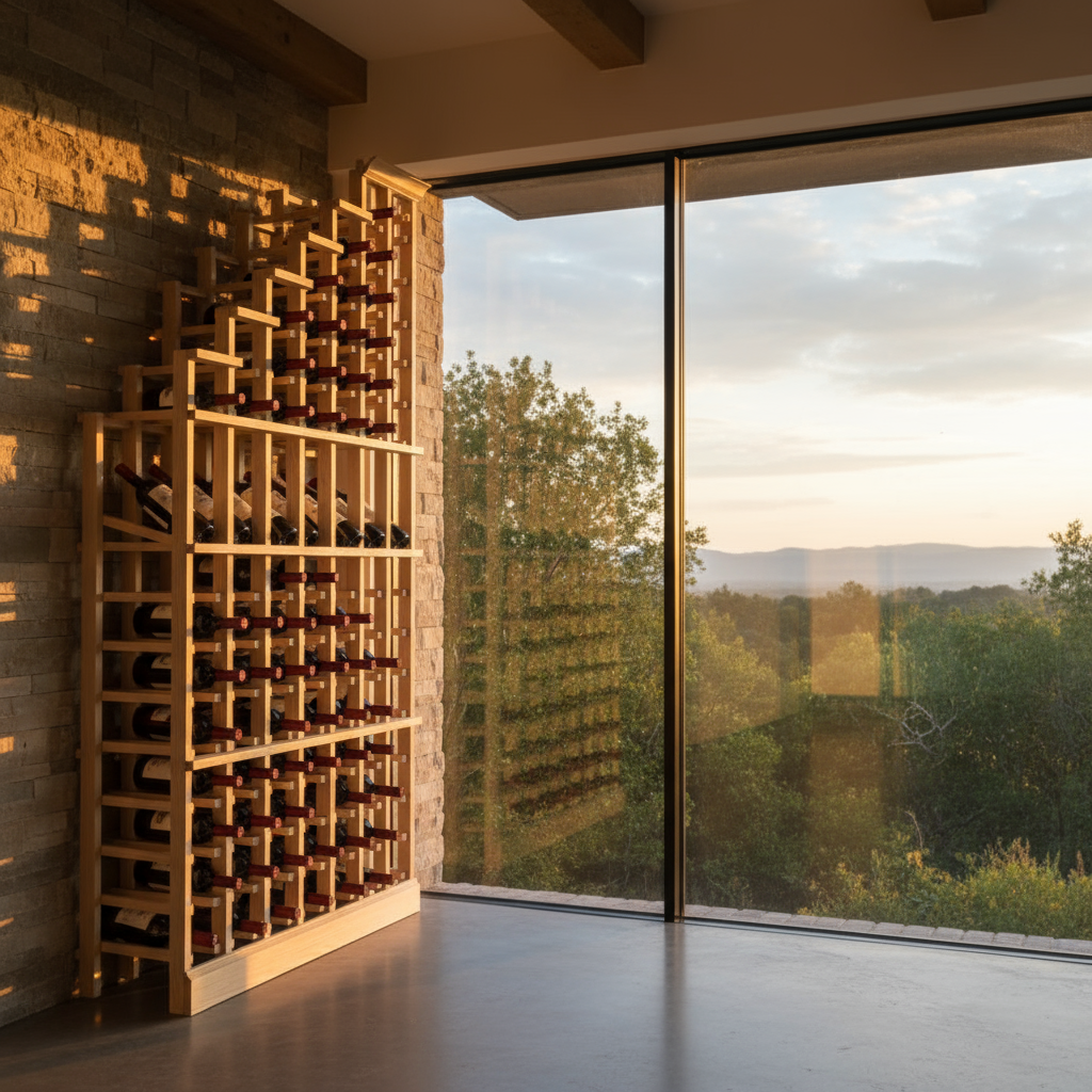 Premier Cru Wine Racks Waterfall Left - Premier Cru Premium Wooden Racking