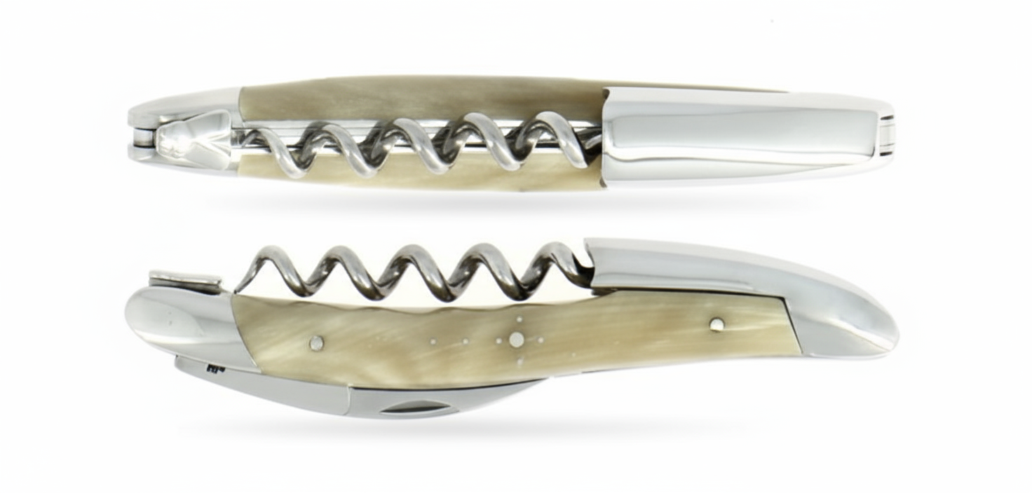 Forge de Laguiole Sommelier Knife Forge de Laguiole Shiny Finish With Light Horn Handle