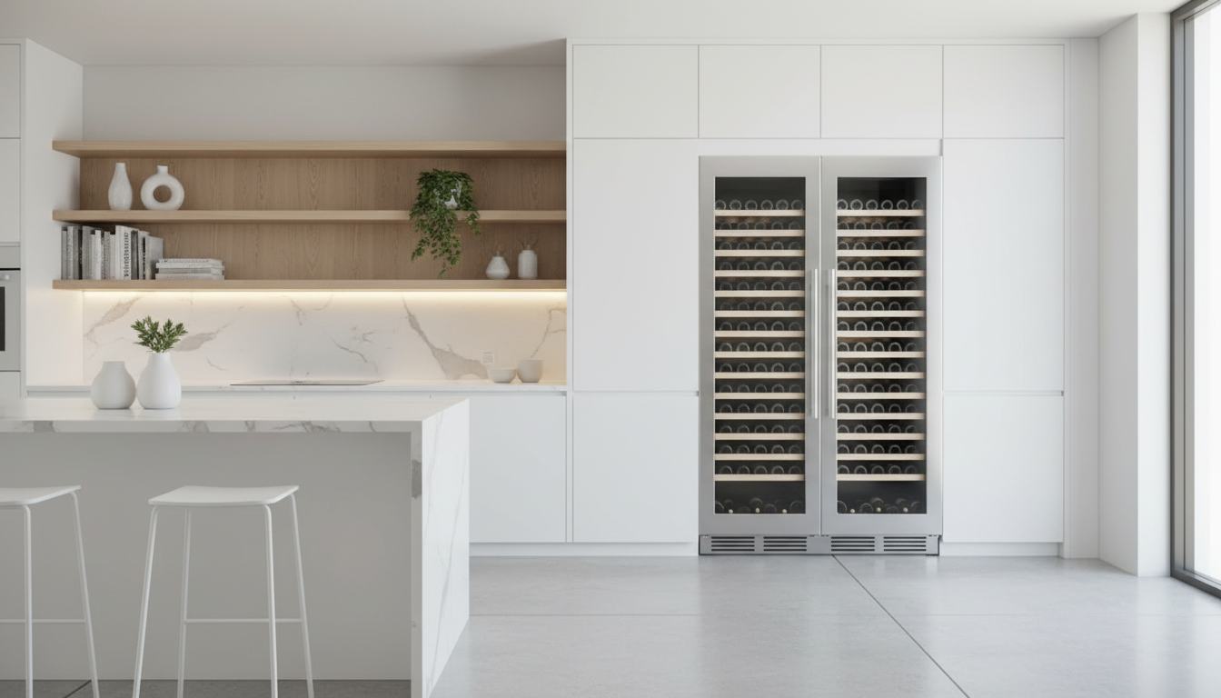 Vantaggio Wine Cellars V164 Single Zone Wine Cabinet Stainless Steel Doppio