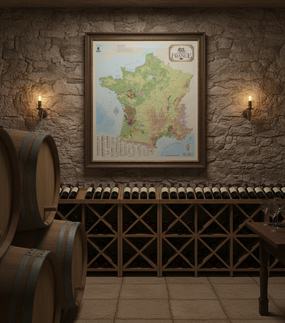 Wine Regions of France Map