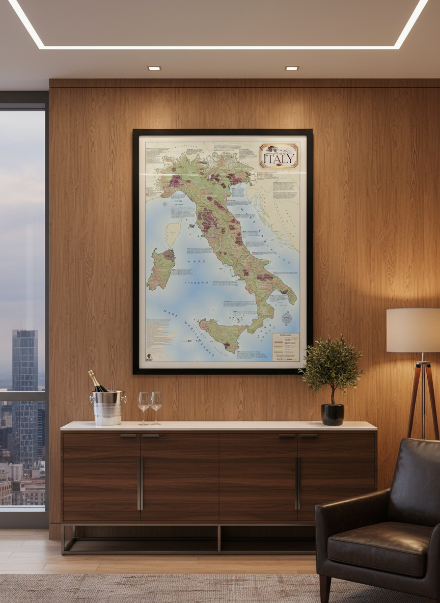 Wine Regions of Italy Map