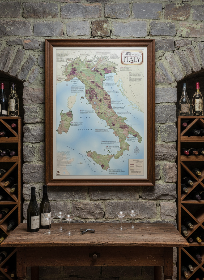 Wine Regions of Italy Map