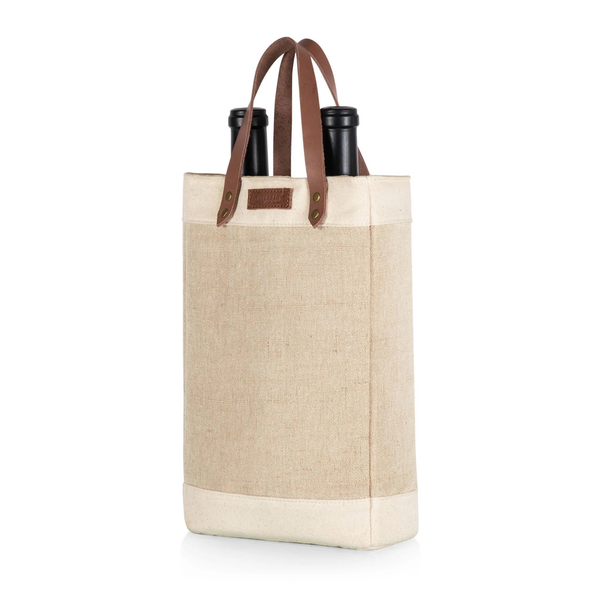 Legacy Pinot Jute 2 Bottle Insulated Wine Bag