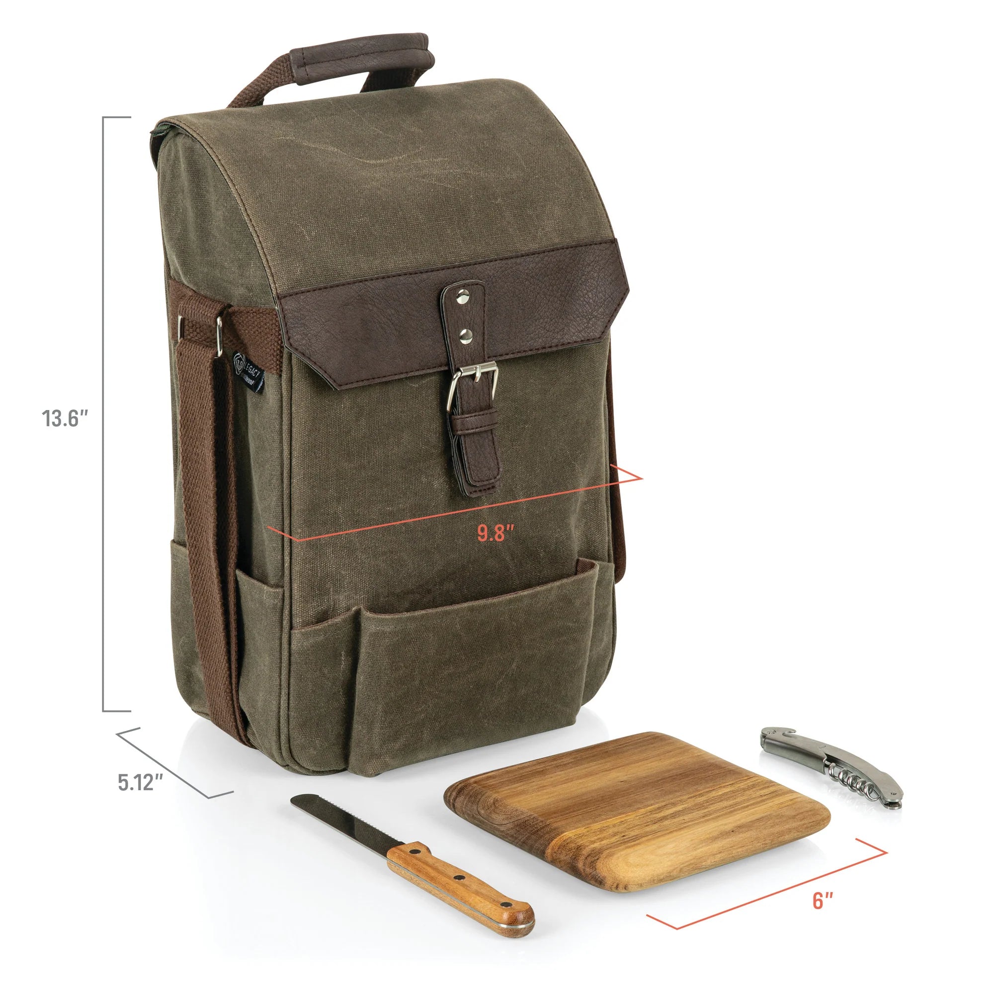 Legacy 2 Bottle Insulated Wine & Cheese Bag