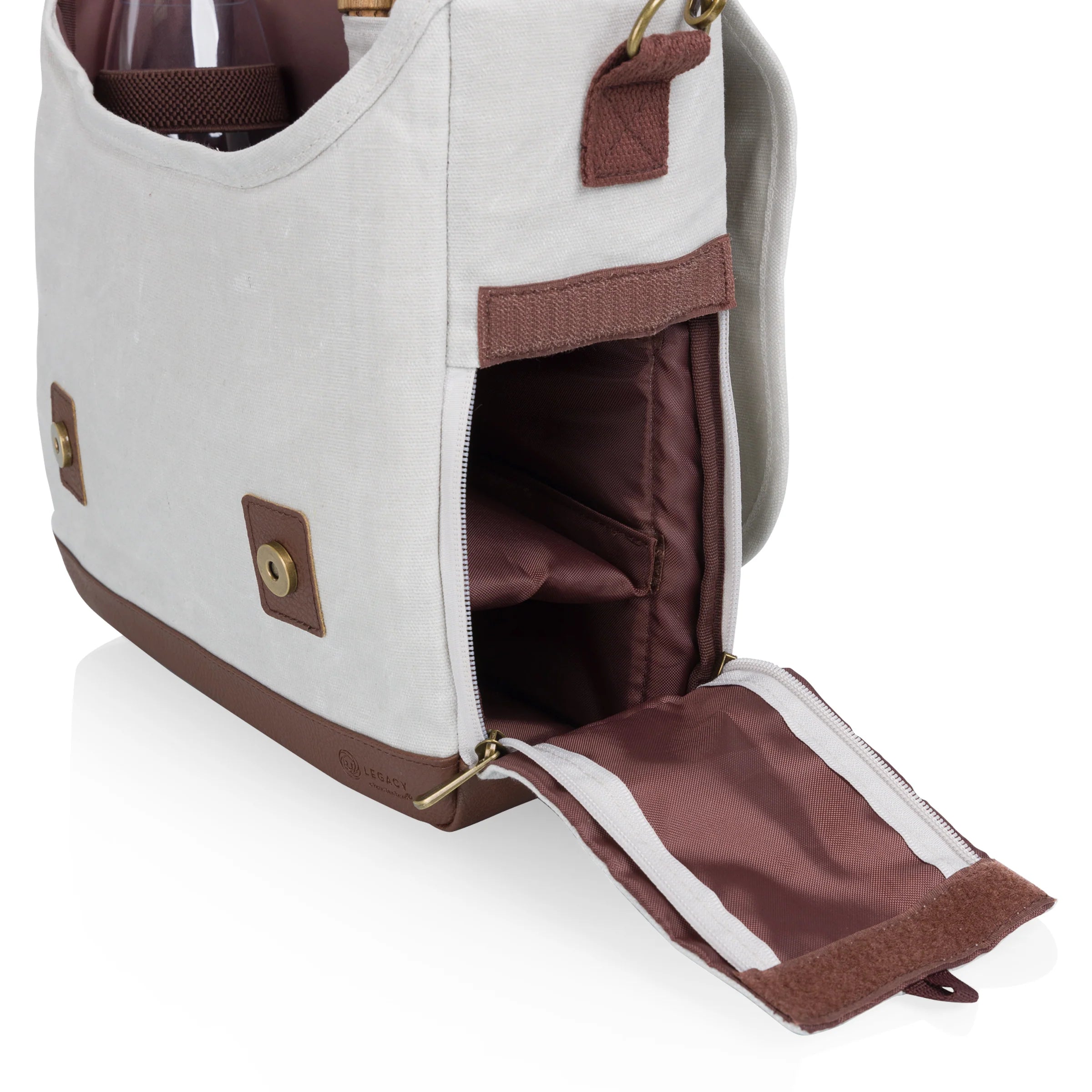 Legacy Adventure Wine Tote in White
