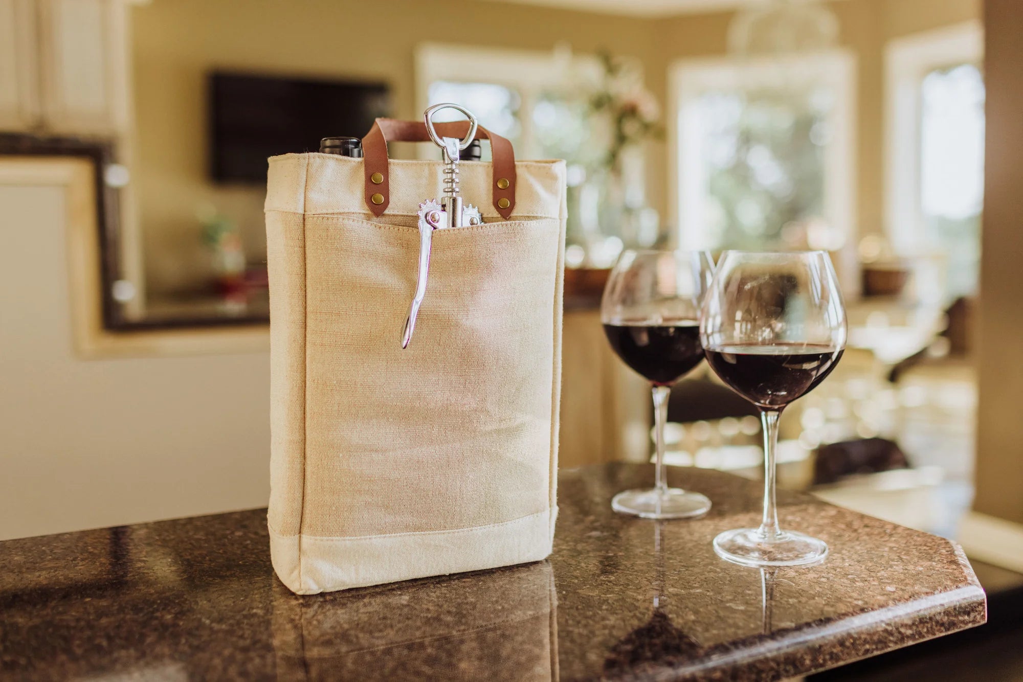 Legacy Pinot Jute 2 Bottle Insulated Wine Bag