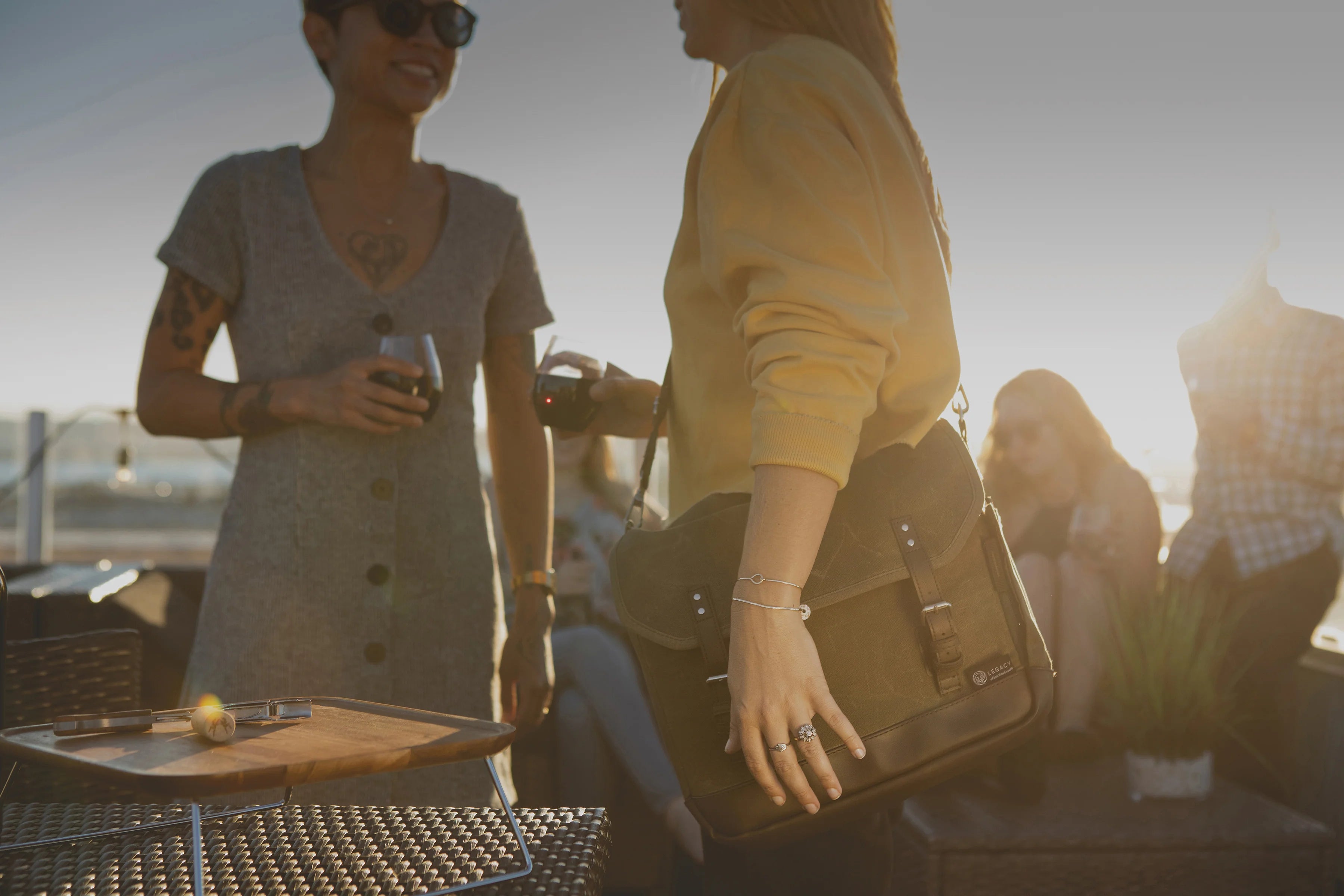 Legacy Adventure Wine Tote in White