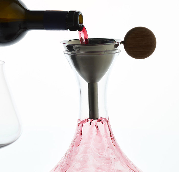 PEDRO Decanting Wine Funnel in Stainless Steel