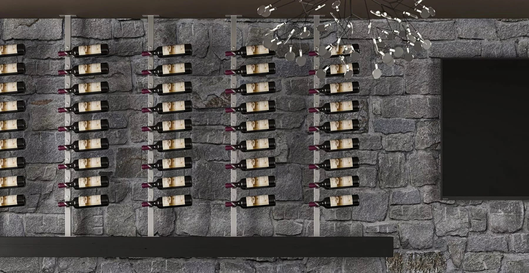 VintageView Helix Wine Rack Post (floating wine rack system support)