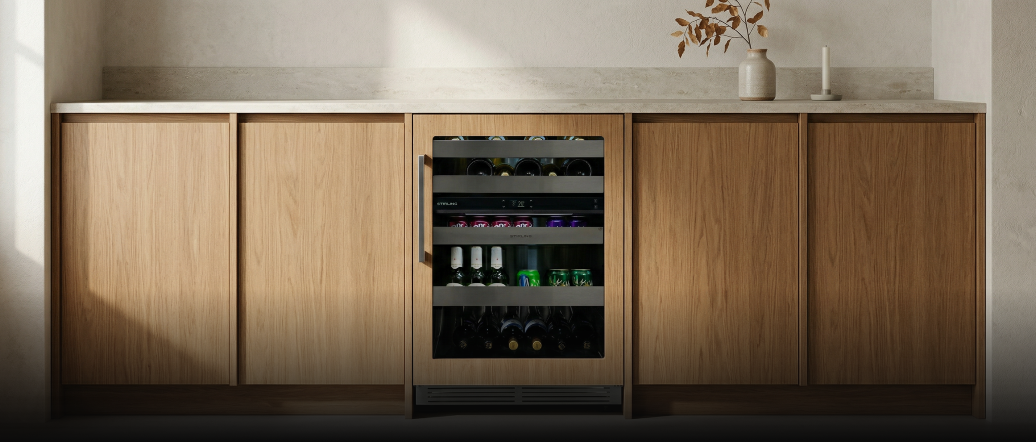 S4-D250SS/PANR : refroidisseur à vin et boissons à deux zones 24" - Fabriqué au Canada