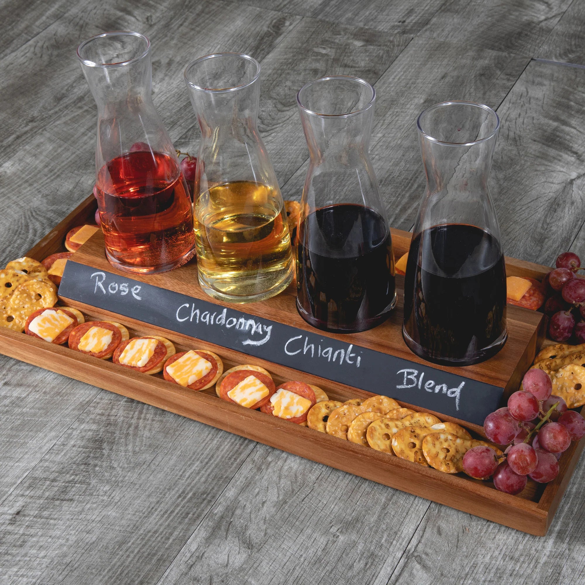Legacy Cava Wine Tasting Kit with 4 Glass Carafes