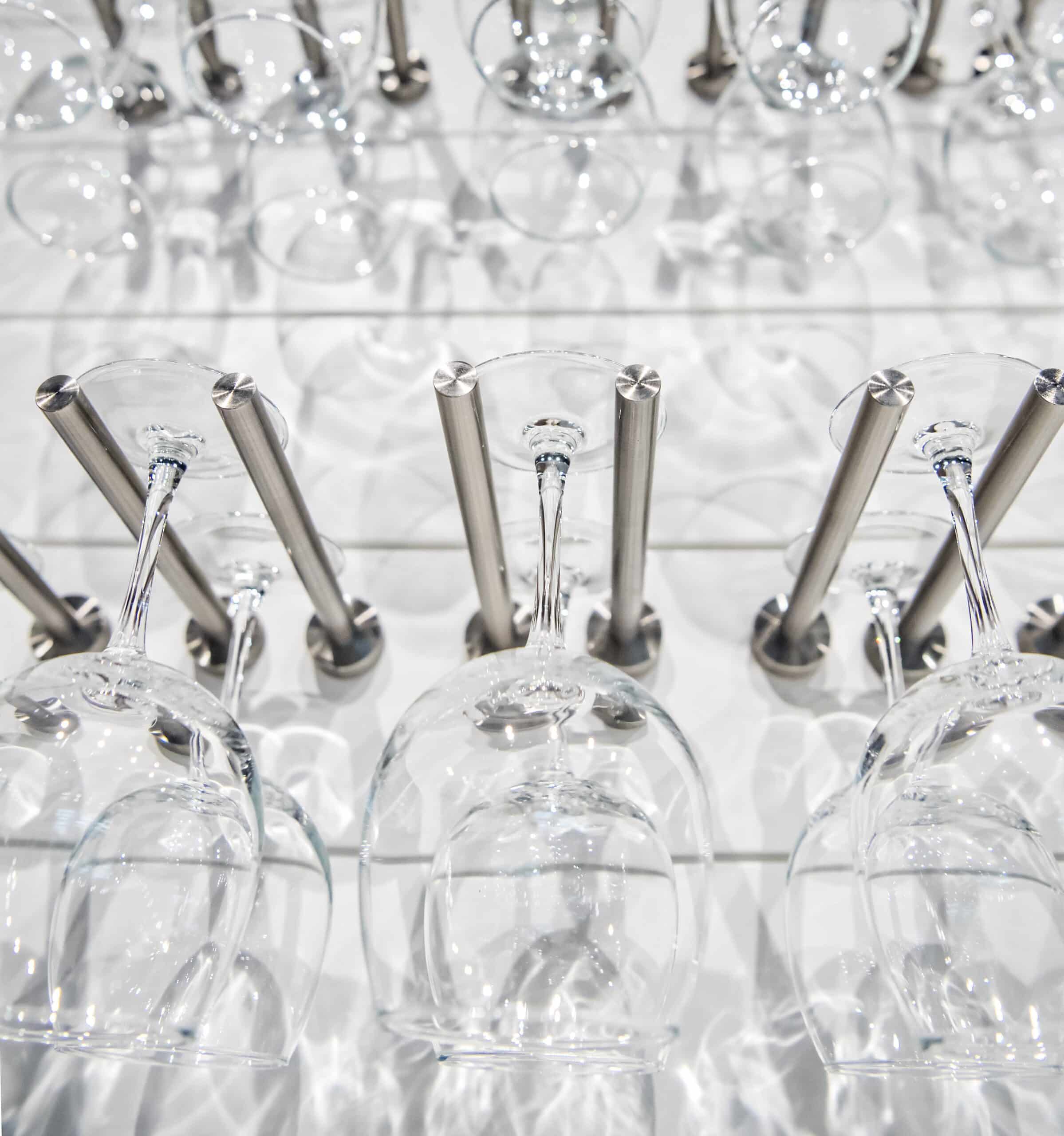 VintageView Vino Series Stemware 2 (wall mounted metal wine glass storage)