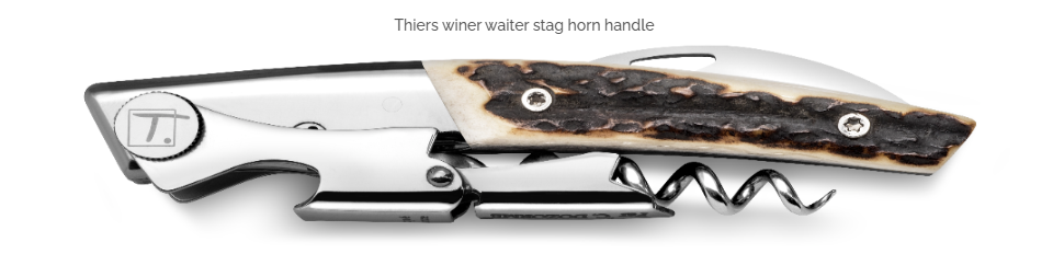 Claude Dozorme Le Thiers Sommelier Double Levy Shiny finish, Stag Horn