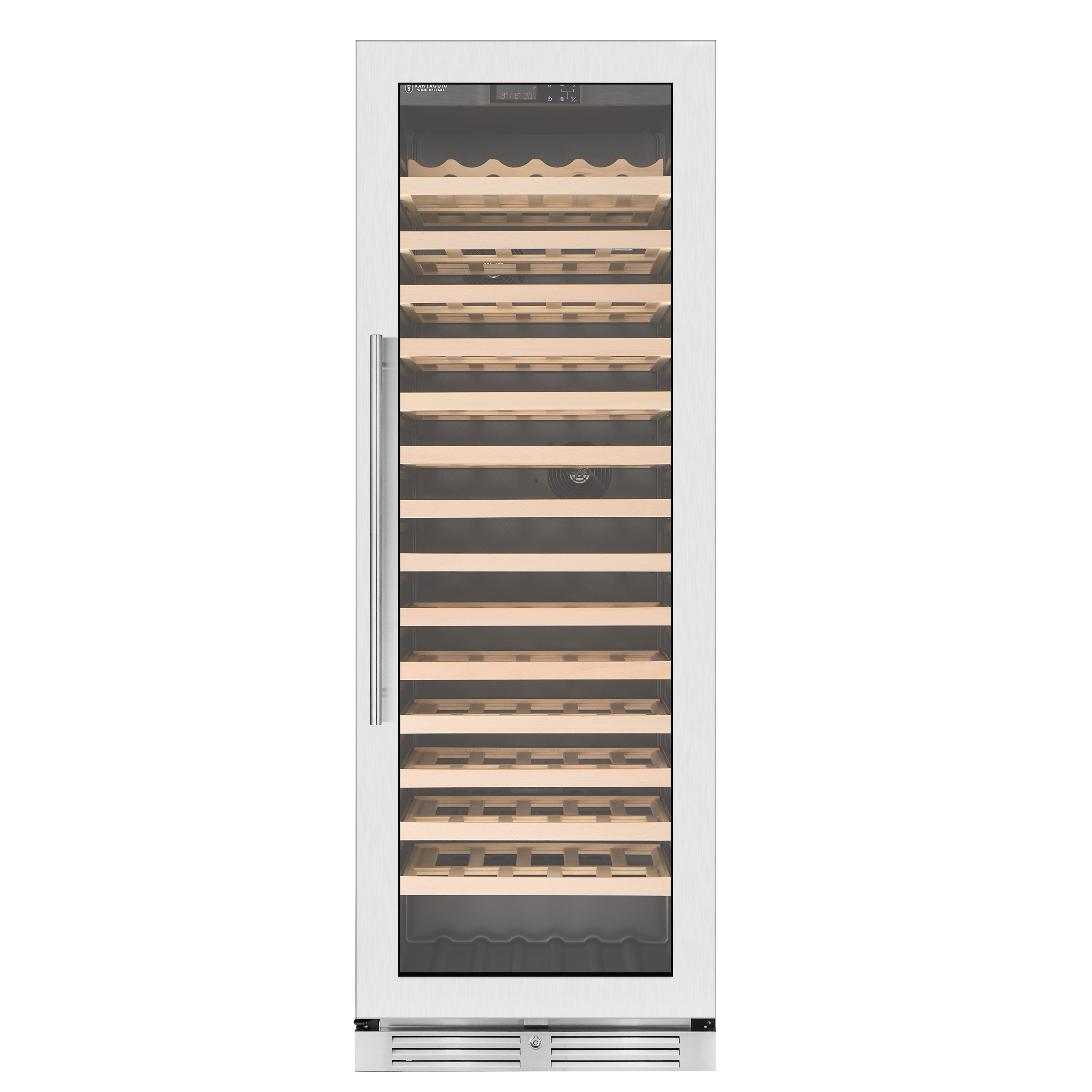 v164 stainless single zone door closed with no wine