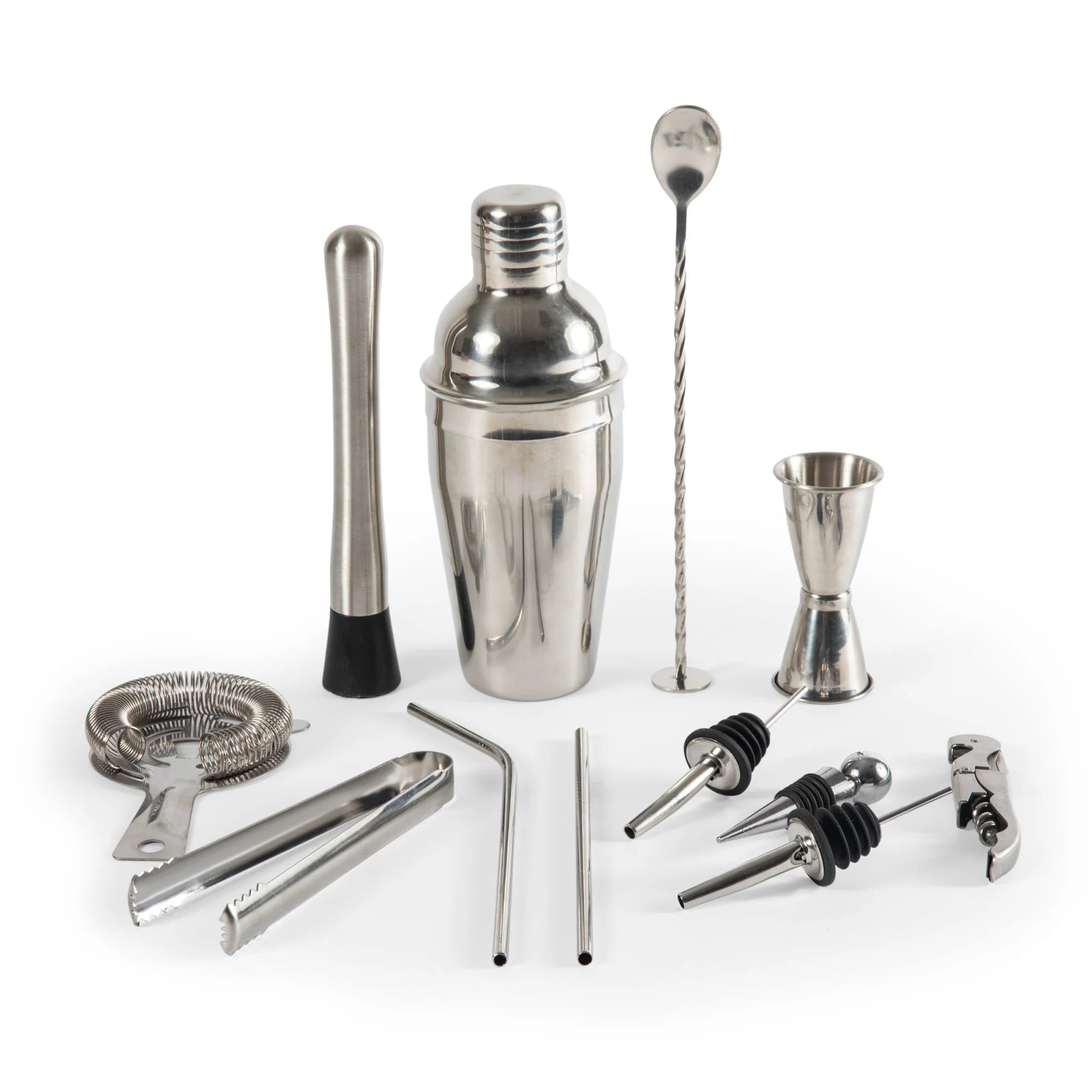 Legacy Lazy Susan Bar Tool Set (Bamboo & Stainless Steel)