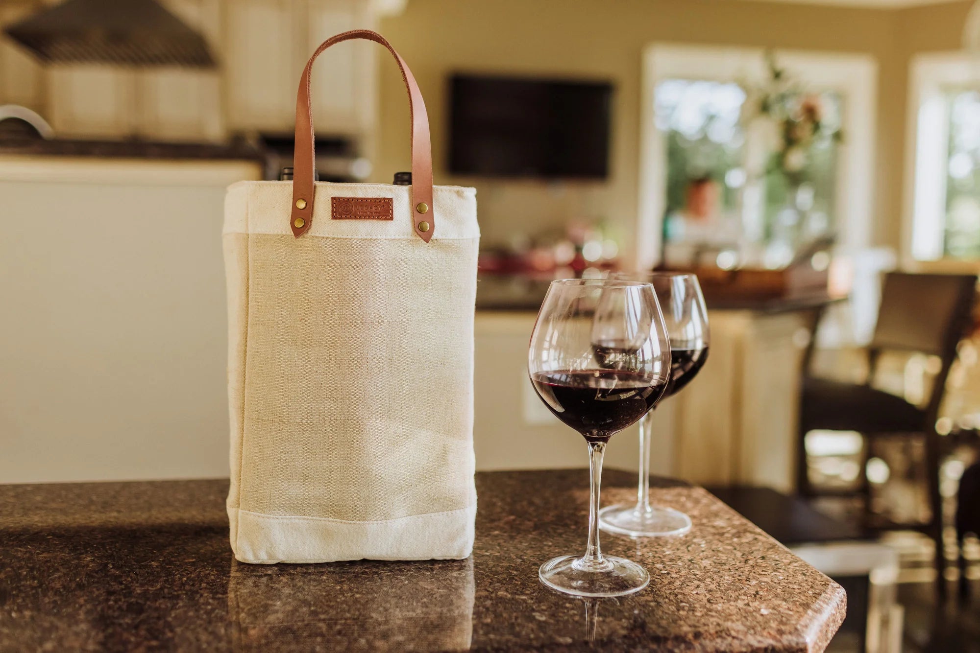 Legacy Pinot Jute 2 Bottle Insulated Wine Bag