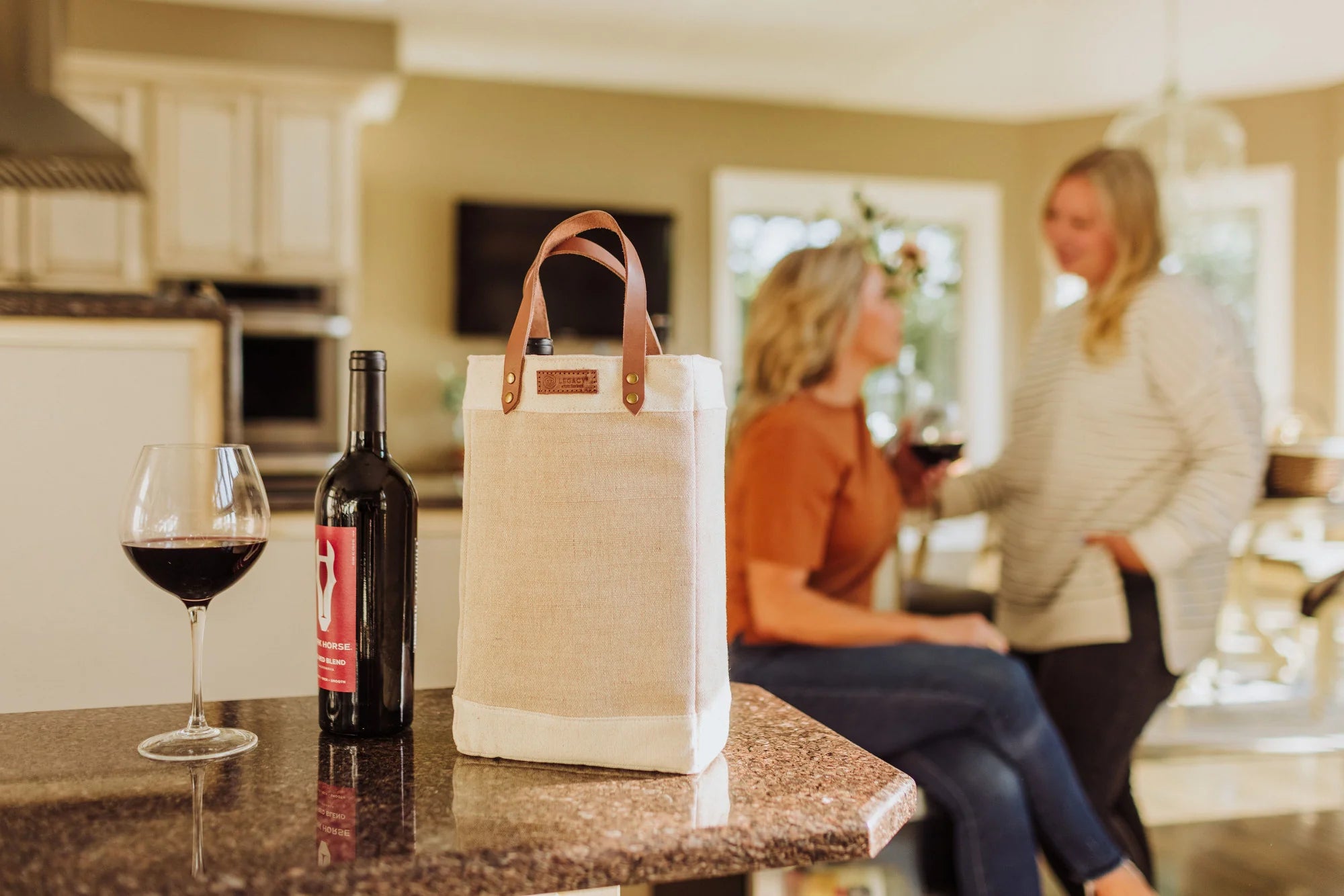 Legacy Pinot Jute 2 Bottle Insulated Wine Bag