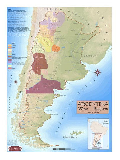Argentina Wine Map – Rosehill Wine Cellars