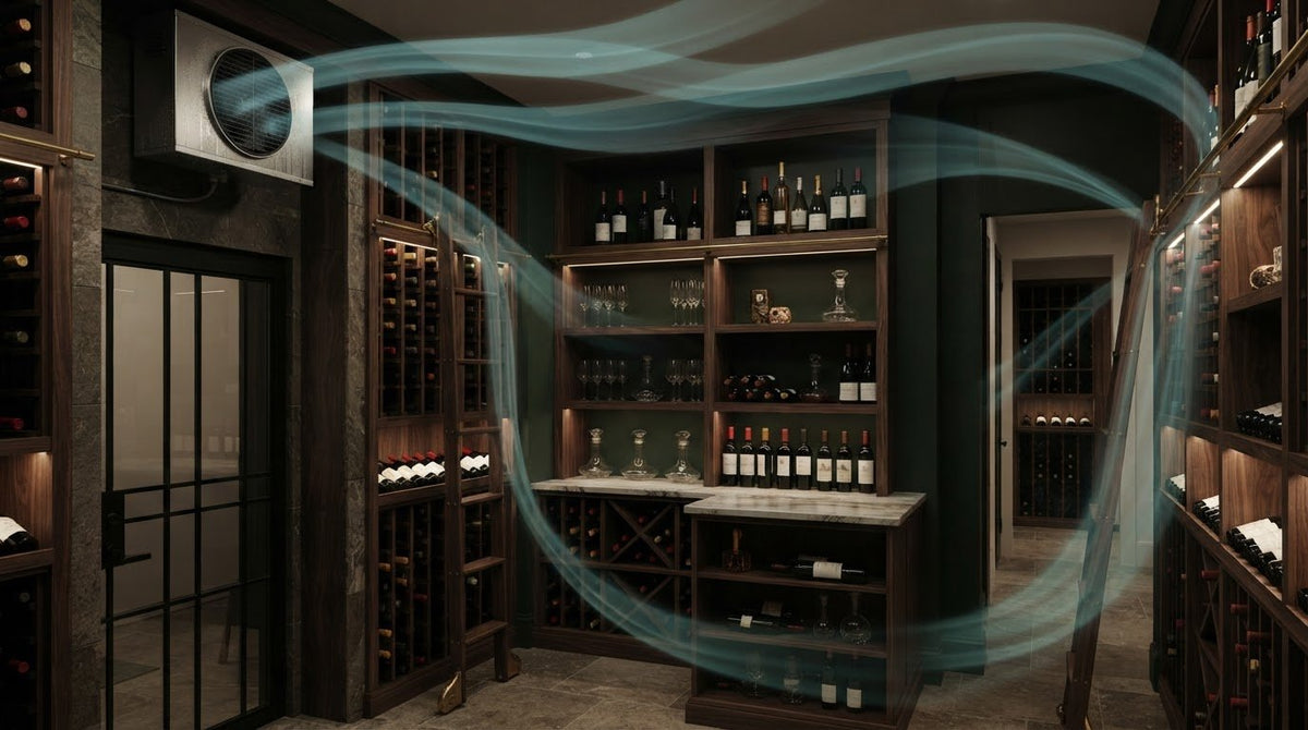 Wine Room Air Circulation to Reduce Hot Spots and Dead Zones