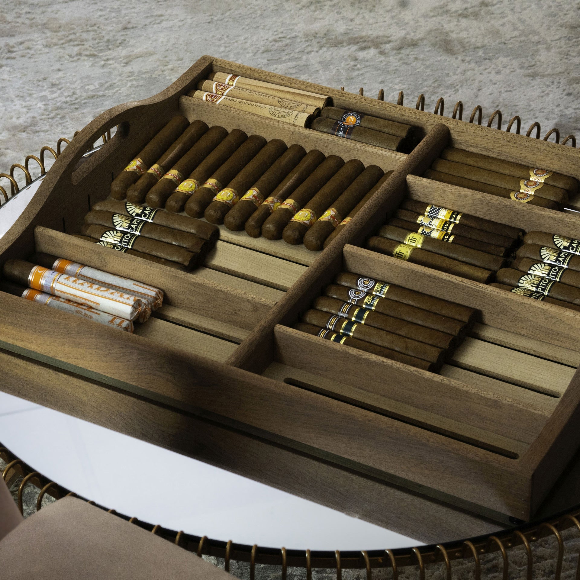 EuroCave Cigar Humidor with Glass Door and Black Frame