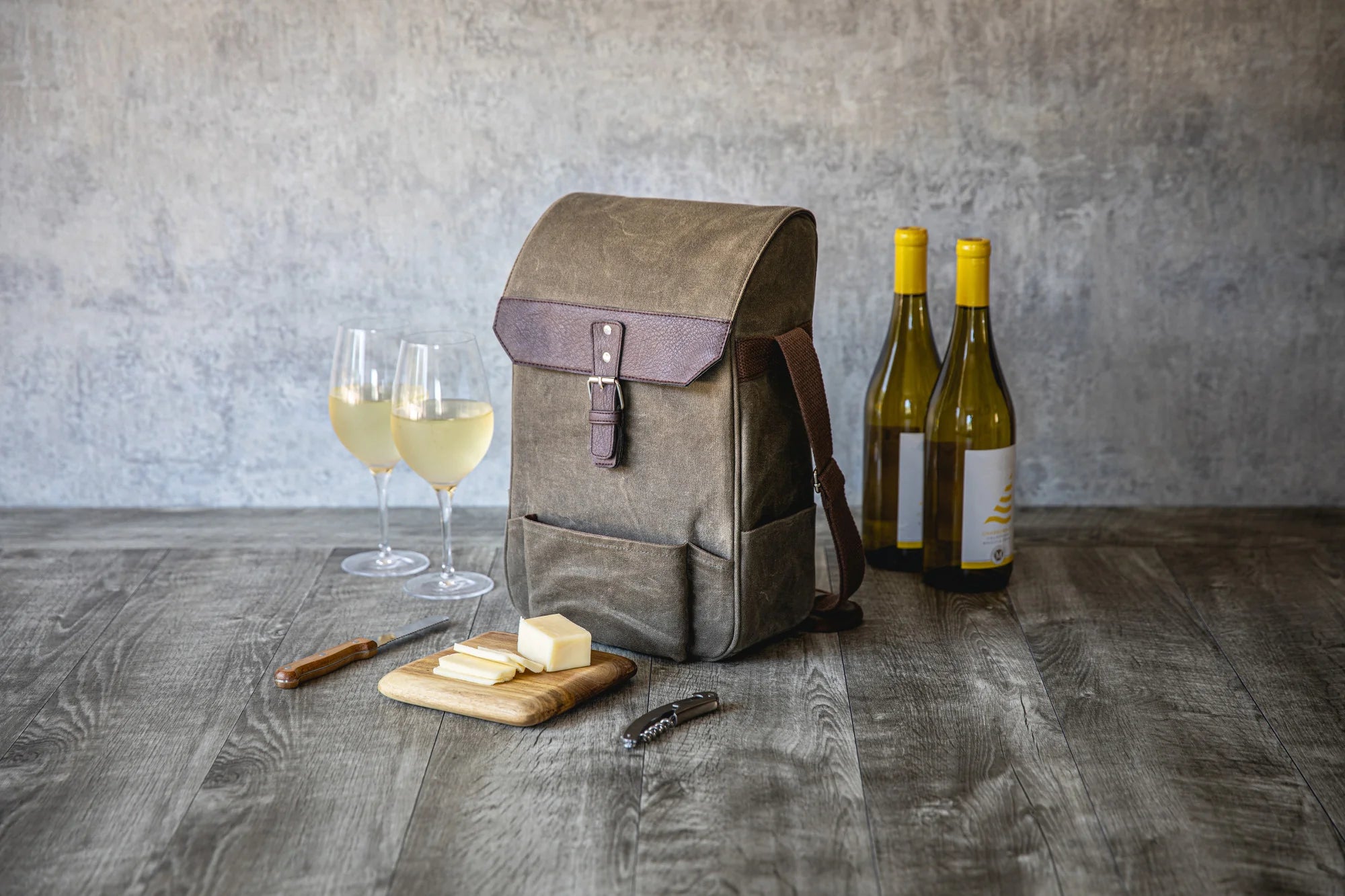 2 Bottle Insulated Wine & Cheese Bag